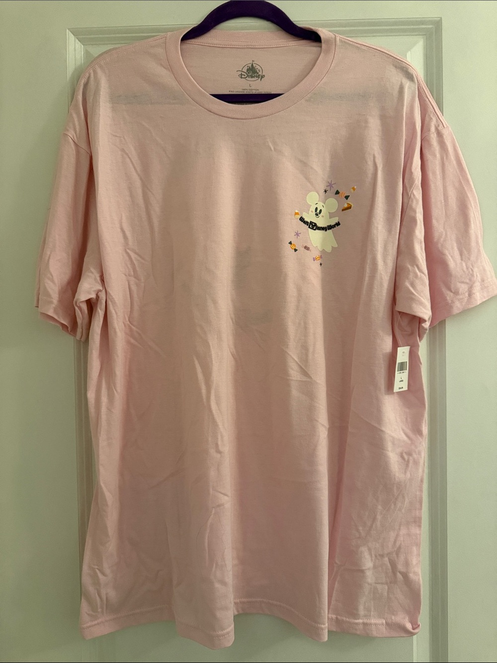 NWT WDW Mickey and Minnie Ghost Fa-Boo-Lous Shirt … size Large. 🩷 👻